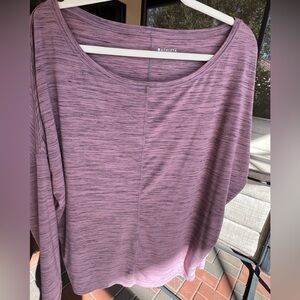 Athleta Purple Space Dye Long Sleeve Top S Relaxed Oversized Athleisure